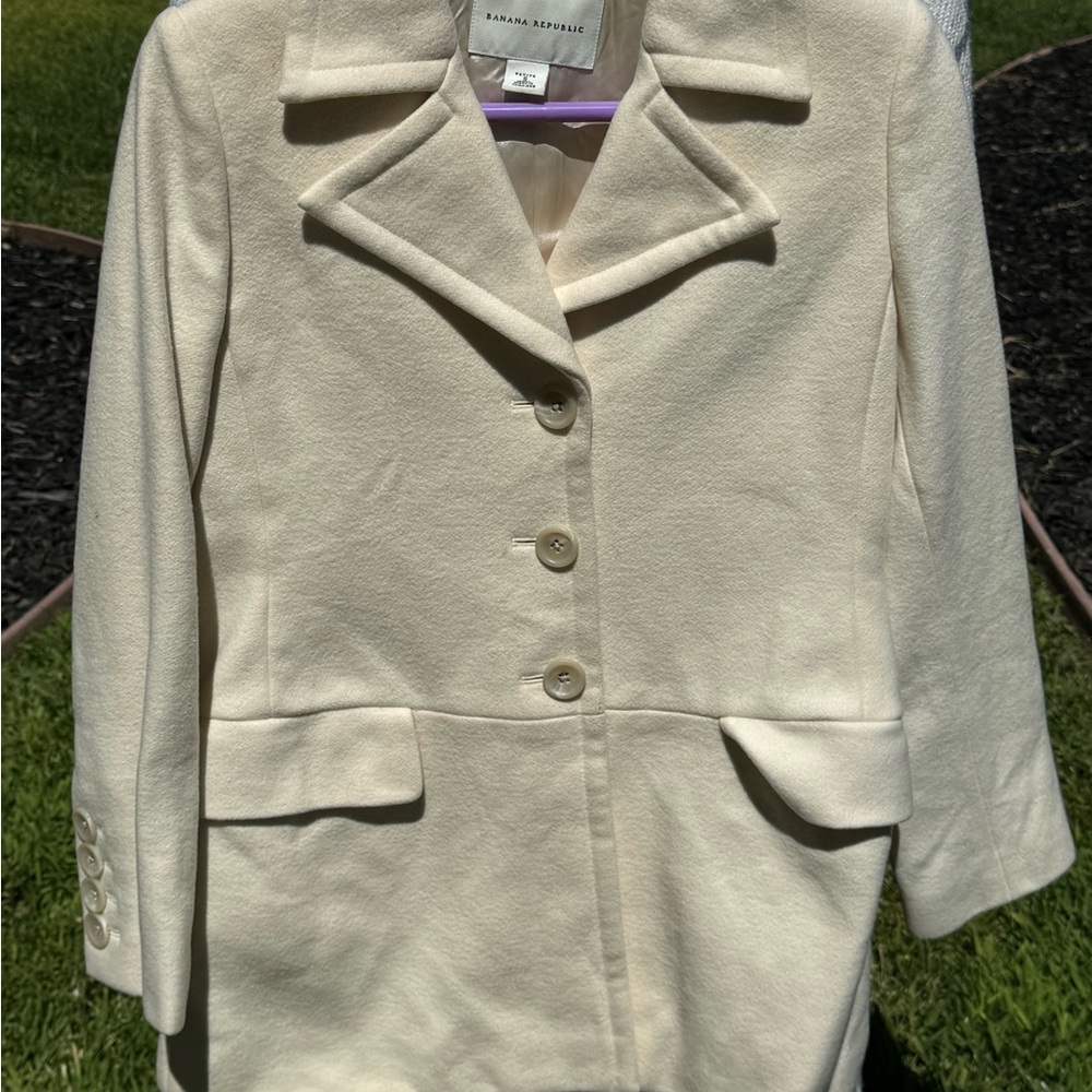 Make an Offer-Cream Banana Republic coat